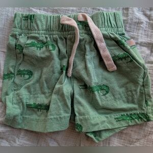 Green Crocodile Print Baby Gap Shorts